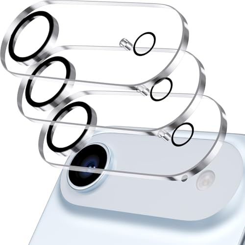 Giftorld [Lot de 3 protections d'objectif d'appareil photo pour iPhone 17 Air, verre trempé 9H, anti-rayures, compatible avec les coques, cercle de nuit, sans bulles, clarté HD, couverture complète