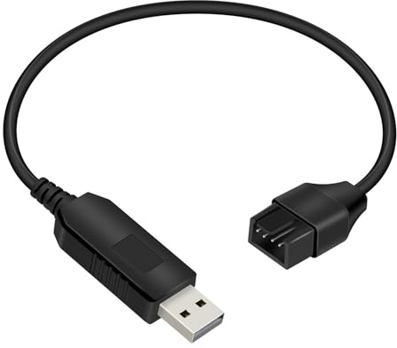 GELRHONR USB auf 4-Pin PWM PC-Lüfteradapter Kabel, 5V zu 12V Step-Up Konverter, Vollgeschwindigkeit, 30 cm, inklusive Netzteilanschluss für CPU/GPU/Gehäuselüfter