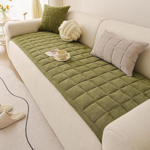 Sofftäcke 3-4 Sits Sofföverdrag L-form, Sofföverdrag För Hundar Soffkuddar Fönsterbrädemattor, Sofftäcke För Vardagsrum Möbelskydd Mjuk Hundmatta(Green,80cmx150cm/31x59in)