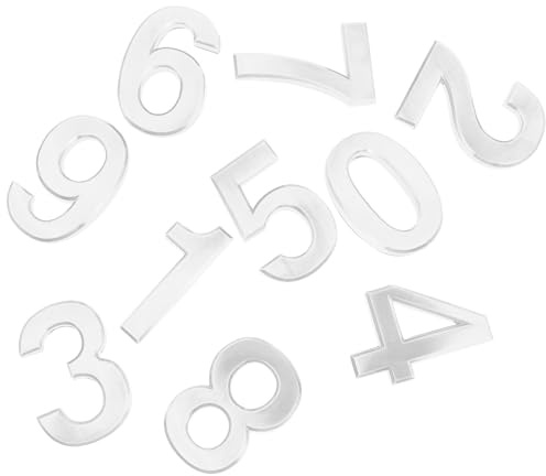 Artibetter 10 Pezzi Adesivi Numeri Civici 3D Placcati 7Cm per Porta Hotel e Cassetta Postale Resistenti alle Intemperie per Esterni Appartamenti e Uffici