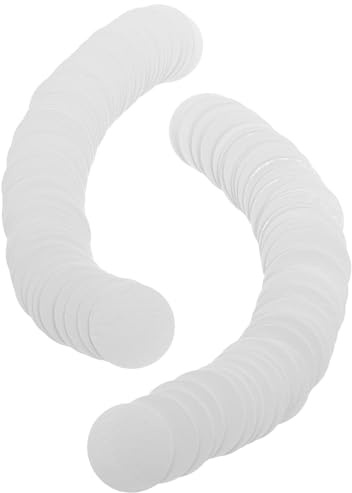 UKCOCO Feuilles Déshydratantes Alimentaires 100 Pcs en Fibres Végétales, Disque Rond 5 Cm Transparent, Absorbeur D’humidité pour Stockage des Aliments, Déshumidificateur Maison