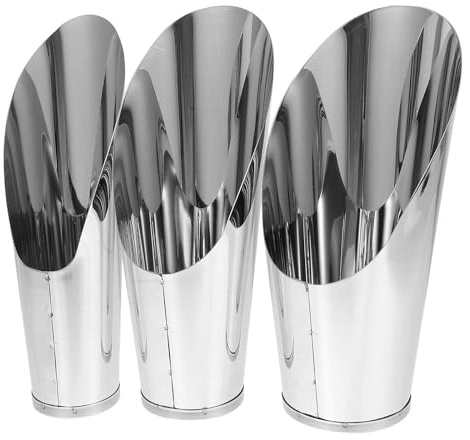 PLAFOPE Set de 3 Cucharas de Acero Inoxidable para Tierra Cedazo, Pala para Suculentas y Bonsáis, Accesorio para Jardinería en Macetas Pequeñas