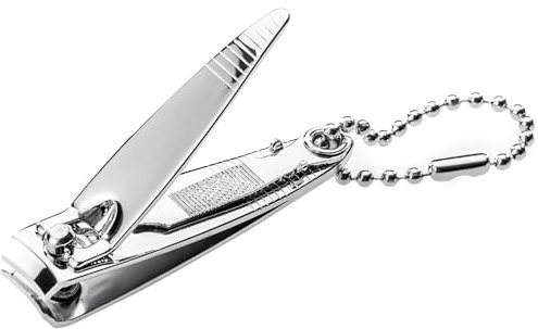 REMOS Nagelknipser mit Kette und integrierter Feile - zum Kürzen der Nägel