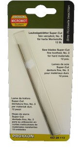 PROXXON 2228113 - Lame a denti fini (41d/25 mm) 12 pcs, nero