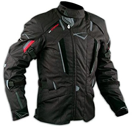 A-Pro Giacca Touring Moto Cordura Protezioni CE Sfoderabile Impermeabile Nero M