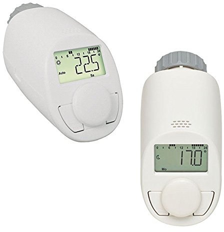 Lot de 2 Thermostat électronique pour radiateur avec fonction boost Augmente le Silencieux Compact Transmission