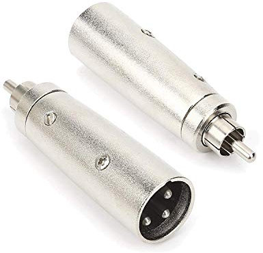 VONOTO 2 Stück XLR-Stecker auf Cinch-Stecker, Audio-Adapter Konverter Gender Changer Koppler