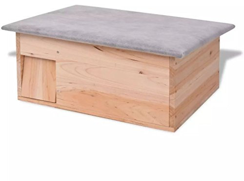 yorten Holz Igelhaus Igelhotel mit Labyrinth-Eingang Solides chinesisches Tannenholz für Igel und andere kleine Tiere 45 x 33 x 22 cm