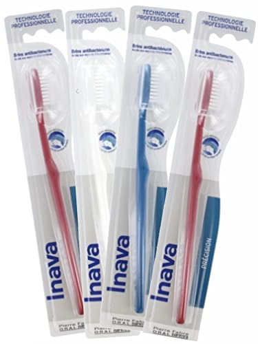 Inava Brosse à Dents PRECISION Brins sensibilité - Lot de 4 Brosses (4P)