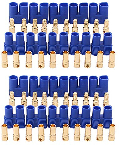 OliRC 10pairs Male Female EC3 Connector 3.5mm Glad Bullet Banana Plug for RC ESC Battery Electric Motor(C120-10)