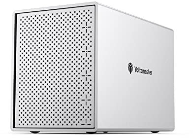 Yottamaster 5 Bahía Carcasa Disco Duro Raid, Aluminio Caja para 2.5/3.5 SATA HDD/SSD, USB Type B 3.0 5Gbps Externo Soporta 5 x 18TB Raid 0/1/3/5/10/JBOD/CLONE, 80 mm Ventilador Almacén Personal