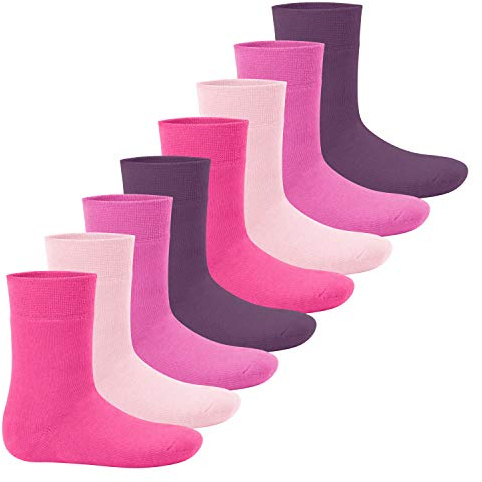 Footstar Everyday! Lot de 8 paires de chaussettes d'hiver thermiques pour enfants - Chaudes chaussettes en éponge complète pour filles et garçons, 35-38