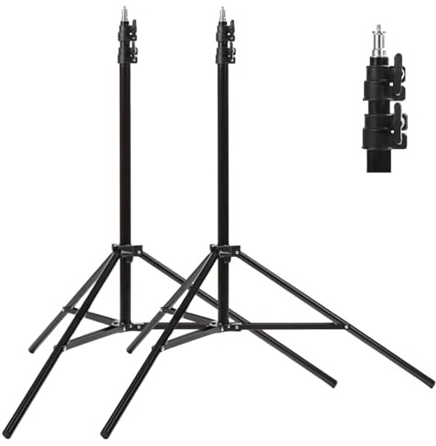 Studio Photo Tripod Stand 2M Light Stand for Supporting Photography Light Softbox Reflector Monolight Srobe Light LED Ring Lights Flash Light Umbrellas, 2 Sets