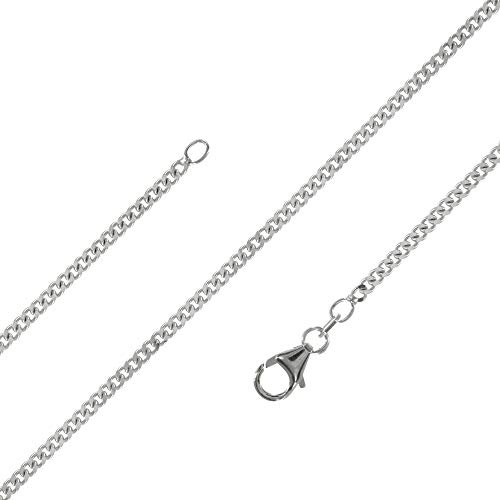 Avesano Panzerkette 925 Silber Herren Kette 2,8 mm Halskette 101045-970 | schmale Männer Silberkette in der Länge 70 cm verfügbar Kubanische Cuban Link Chain