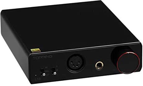 TOPPING L50 Amplificatore per Cuffie Moduli NFC Ingresso SE/BAL 3500mW × 2 | 6,35 mm, uscita XLR a 4 pin, interruttore di amplificazione, amplificatore audio da casa desktop, uscita bypass