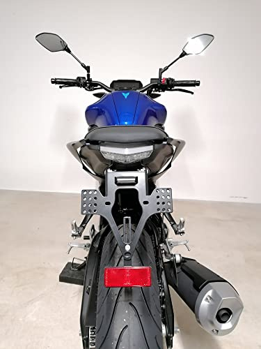 Kennzeichenhalter für Yamaha MT 125 Bj.20-25 GroFaTec EVO Set Kennzeichenträger Nummernschild mt125 Träger Halter kurzes Heck Heckumbau auch Modell 2025 mt-125