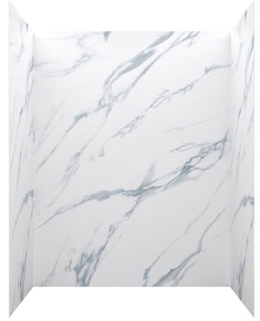 Miseno MSW786032 ReadySet 60 X 32 X 78 Five Panel Alcove Shower Wall Kit - Carrara White
