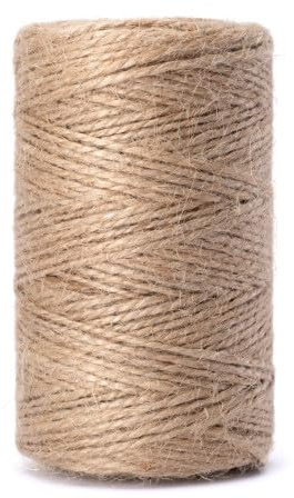 GARDENIX 90m Juteschnur aus Naturfaser 1 mm - 100% Biologisch Abbaubar - zum Basteln, als Deko, Geschenkverpackung, als Naturfaser Paketschnur für Garten (90m Länge, 1mm Stärke)