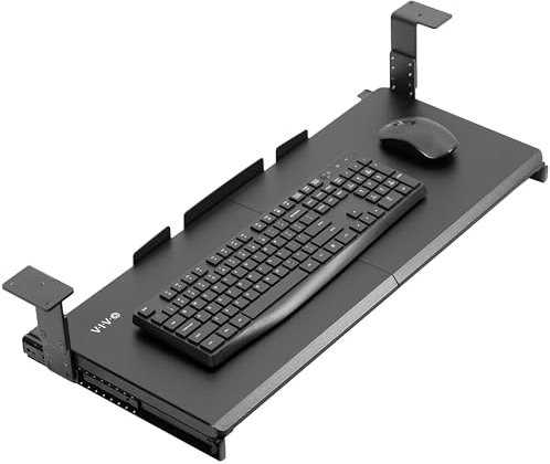 VIVO MOUNT-KB27HB Tastaturablage, höhenverstellbar, 68,6 x 27,9 cm, ausziehbare Plattform, Computerschublade zum Tippen, Schwarz, MOUNT-KB27HB