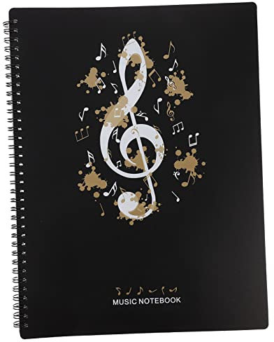 BESTonZON Ordner Musik Trompete Leier Notenständerverlängerung notenständern noten ständer Notizbücher Bindemittel Ordnertaschen Mappen für Hefter Spiral- Notizbuch das Papier Klebstoff a4