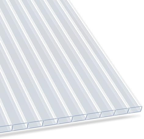 KARAT Kit di piastre alveolari per serra – Sera – 60,5 x 121 cm – 14 piastre alveolari + 14 connettori – piastre alveolari Doppi in policarbonato (spessore: 4 mm, trasparente)