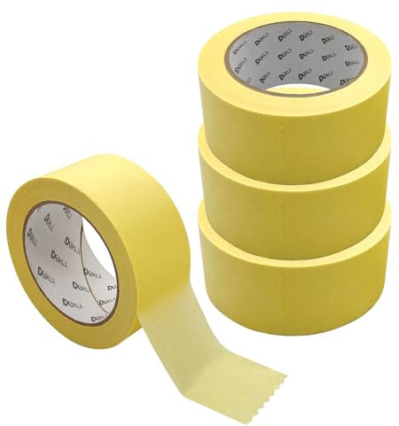 ARLI Malerkrepp 4x Abdeckklebeband 48 mm x 50m Kreppband Maler Krepp Malerband Kreppklebeband Abdeckband Profi Reispapier (4 Stück Rollen)