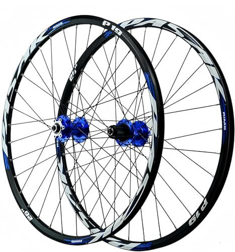 26/27.5/29 Zoll Fahrrad Laufradsatz, MTB-Felge Aluminiumlegierung 32 Löcher Schnelle Veröffentlichung Scheibenbremse Fahrrad-Laufrad Doppelwandige Für 7-12-Gang C,27.5in