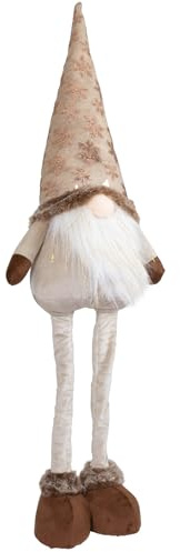 Christmas Paradise Weihnachtswichtel Teleskopbeine 30-55cm (50-75cm) Dekofigur beige-braun
