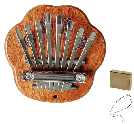 Piano de pulgar para niños, Piano de pulgar con 8 teclas | Piano de pulgar portátil de madera de 8 teclas,Piano de pulgar de madera con diseño de 8 teclas para viajes al aire libre, reunión