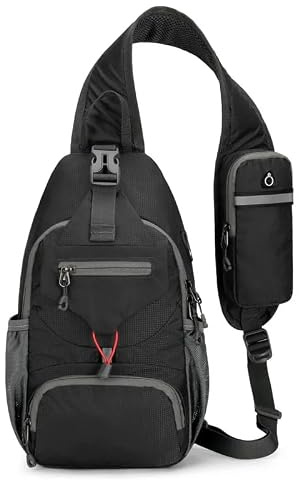 BEY'Z Umhängetasche mit mehreren Fächern, tragbar, Unisex, für Reisen, Sport, für Herren und Damen, Wandern, Radfahren, Laufen, Brusttasche, Tagesrucksack, Kuriertasche, Handy, Camping, leicht, für