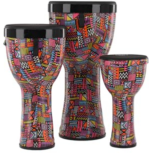 GEWA Liberty Djembé Nestable - Set bestehend aus: 8, 10, 12 - Muster: Abstract