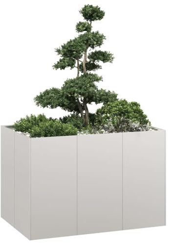 Xichuzi Pflanzkübel 120x80x80 cm Edelstahl, Blumentopf Gross, Blumenkasten Balkon, übertopf, Pflanzkasten, Flowerpot, Kräuterbeet Für Die Küche, Vertikalbeet - 860791