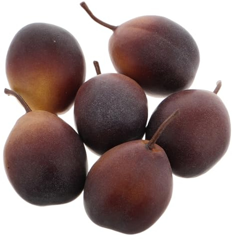 Yardwe 6 Stück Künstliche Pflaumen Lebensechte Kunststoff Obst Deko Für Vasen Tischdekoration Und Fotorequisiten Für Wohnaccessoires Und Veranstaltungsdeko