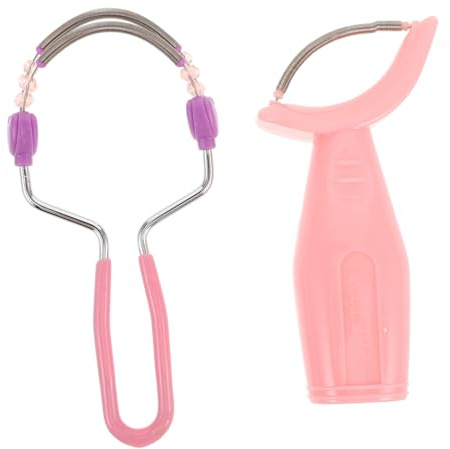 TOPPERFUN Depiladora Manual de Vello Facial para Mujeres Resorte, Herramienta de Plástico para Extracción Rápida de Vello en Rostro y Labio Superior, Paquete de 2 Unidades