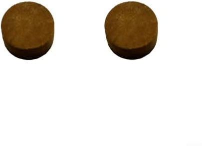 Eawfgtuw Billard-Queue-Spitzen, 14 mm, 6 Schichten, Leder, Pool-Queue-Spitzen für amerikanisches Billard, Schwarz, Blau, Rot, Braun, Gelb, 2 Stück, für einfache Installation (braun)