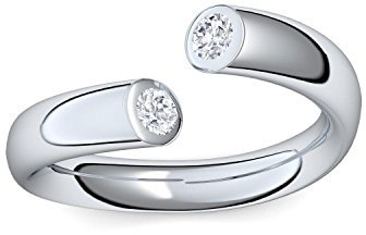 Weißgold Ring Diamant 585 + inkl. Luxusetui + Diamant Ring Weißgold Diamantring Weißgold 0,08 Carat SI1/H (Weißgold 585) - Fusion Amoonic Schmuck Größe 58 (18.5) MW04 WG585BRFABRFA58