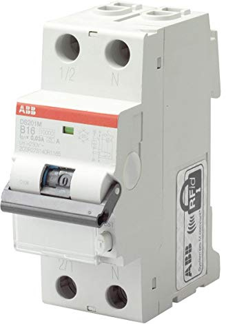 ABB DS201 INT.DIFF.MAGN. 6KA 1P+N AC C25 30MA, White