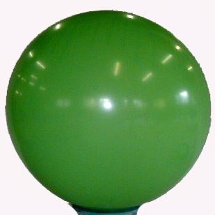 Riesenluftballon 120cm Durchmesser von Ballonpint - Ø120cm /47inch, Umfang 350cm unbedruckt, Ballonfarbe DUNKELGRÜN, XXL Jumboballoon Typ R350 -107-00 inkl. Spezialballonverschluss (Klammer ZRBV12). Hergestellt in Österreich