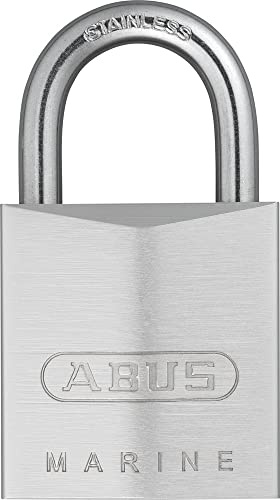 ABUS Marine Vorhängeschloss 75IB/30 gl.-7342 - wetterfest - Messing-Schlosskörper mit Nickel Pearl Beschichtung - ABUS-Sicherheitslevel 5 - Silber | Messing-Schlosskörper mit Nickel Pearl Beschichtung, Edelstahlbügel, 30 mm breit, 102 g, inkl. 2 Wendeschlüssel