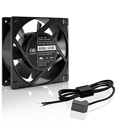 AC Infinity AXIAL 1238W, Muffin Fan, 120V AC 120x120x38mm High Speed | for DIY Cooling Ventilation Exhaust Projects