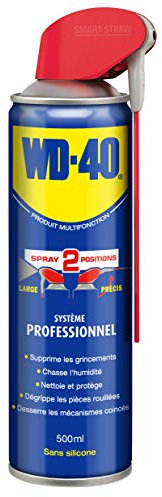 WD-40 • Produit Multifonction • Spray Double Position • Sans Silicone • Non Conducteur • Compatible Plastiques, Caoutchoucs, Tous Métaux