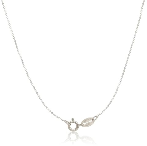 KEZEF 1mm 925 Sterling Silver Necklace for Women | 18k Gold, Rose Gold Necklaces for Women - Made In Italy Real Cable Chain Jewelry