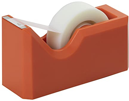 JAM PAPER Colorful Desk Tape Dispensers - Orange - Sold Individually
