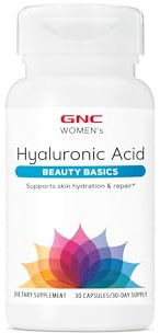 GNC Women's Hyaluronic Acid, Skin Hydrating Daily Supplement, Supports Moistureand Joint Health, 30 Capsules