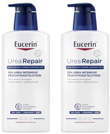 EUCERIN UreaRepair Plus Lotion 10% - trockene Haut 2x400 ml