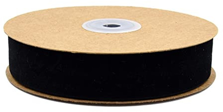 Egurs Samtband 10 Meter/Rollen 25mm Dekoband Geschenkband aus Samt Schleifenband zum Deko Zierborte Borte Band Schmuckband DIY Crafts Dekoration Samtborte Schwarz 25mm | Weiches Samtband mit Edler Optik für Kreative Projekte, ideal zum Basteln Dekorieren Geschenke Verpacken