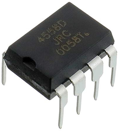 BOJACK JRC4558 es un amplificador operacional dual con circuito de compensación interno (paquete de 20 piezas)