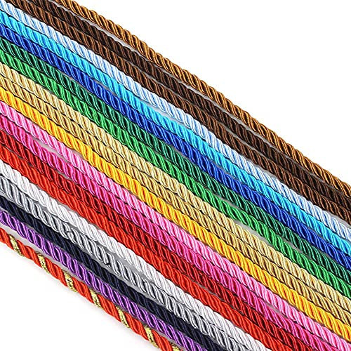 WEDSA 10 Meter 3mm 3 Shares Twisted Cotton Nylon Schnüre Bunte DIY Craft Geflochtene Dekoration Seil Kordelzug Gürtel Zubehör JK2020-32
