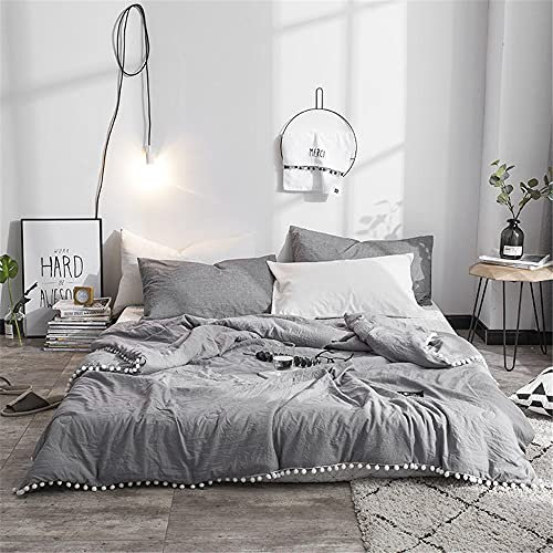 Blatt Tagesdecke Bettüberwurf Gesteppt, Chickw1 Seersucker Einfarbig Tagesdecke Schlafzimmer Steppdecke Decke Überwurf Wohnzimmer Sofaüberwurf für Einzelbett (Grau,180x200cm)