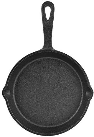 Hapivida Poêle à Frire en Fonte, poêles à œufs antiadhésives, Batterie de Cuisine allant au Four pour Une Utilisation en intérieur et en extérieur Griller, rôtir, sécher, mijoter(20cm)